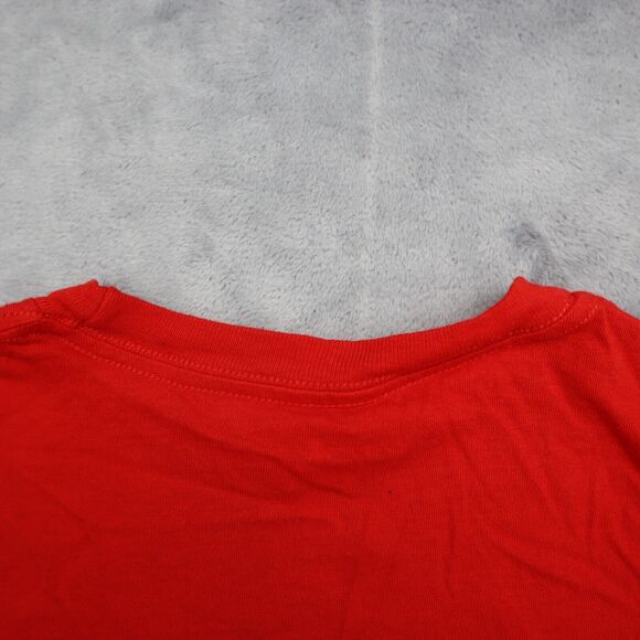 Elf Shirt Boys S Red Short Sleeve Crew Neck Graphic Print Cotton Casual Tee - Picture 10 of 14